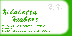 nikoletta haubert business card